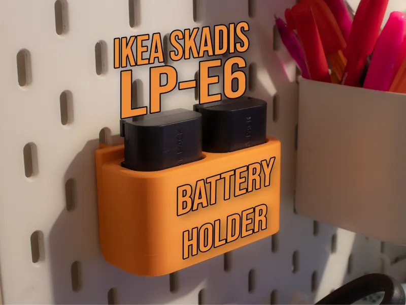 Ikea Skadis LP-E6 Holder For Canon Batteries, DSLR