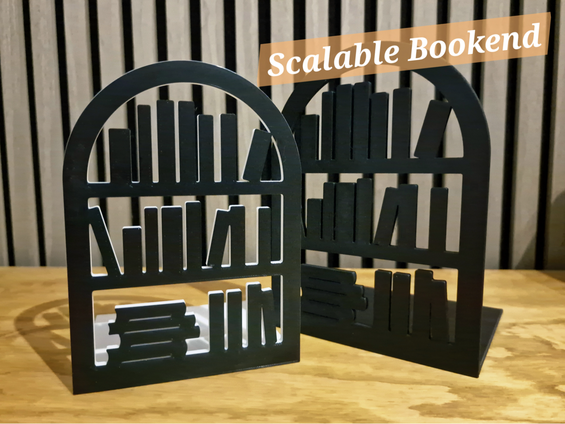 Scalable Bookshelf Bookend – Two-Color Print