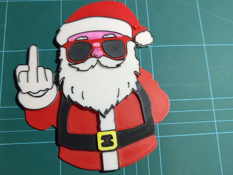 Santa giving finger