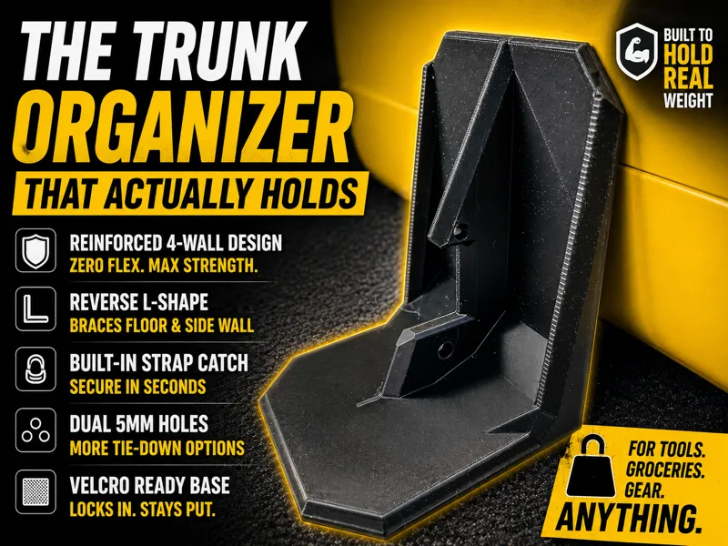 Unbreakable Trunk Cargo Holder | Reinforced Strap