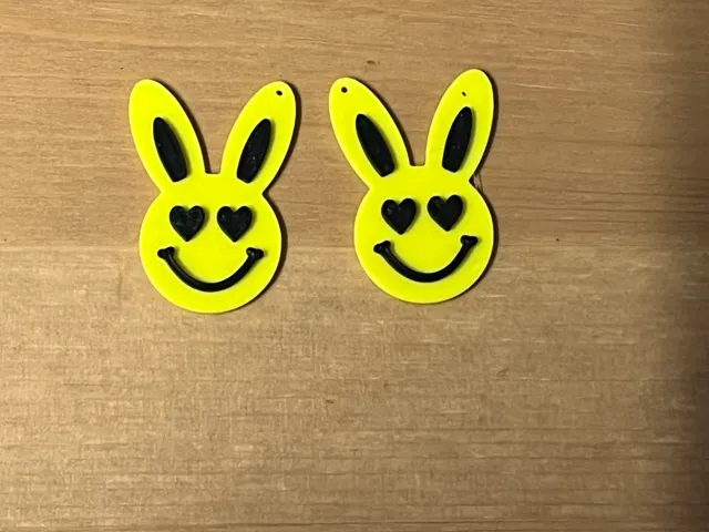emoji bunny earrings