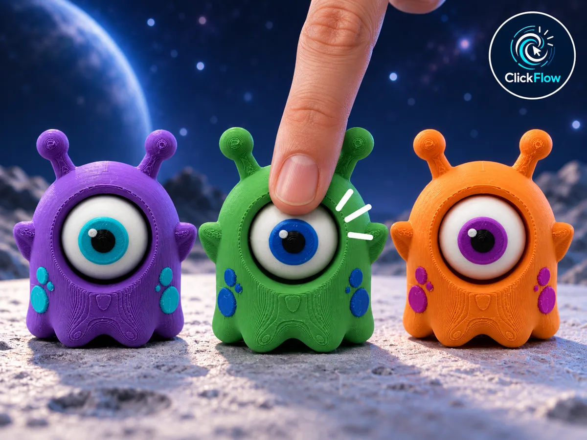 Alien Clicker | Cyclops Eye Fidget - Free 3D Print Model - MakerWorld
