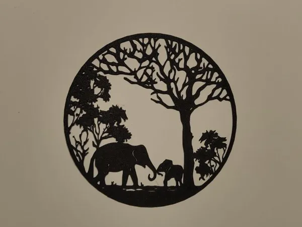 Décoration murale Éléphant dans la savane