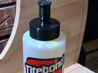Wood glue lid with spout and cap (fits Titebond)