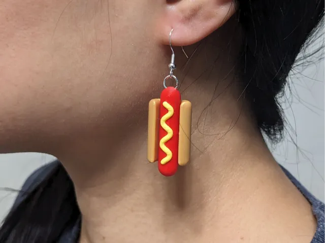 Hot Dog Earrings