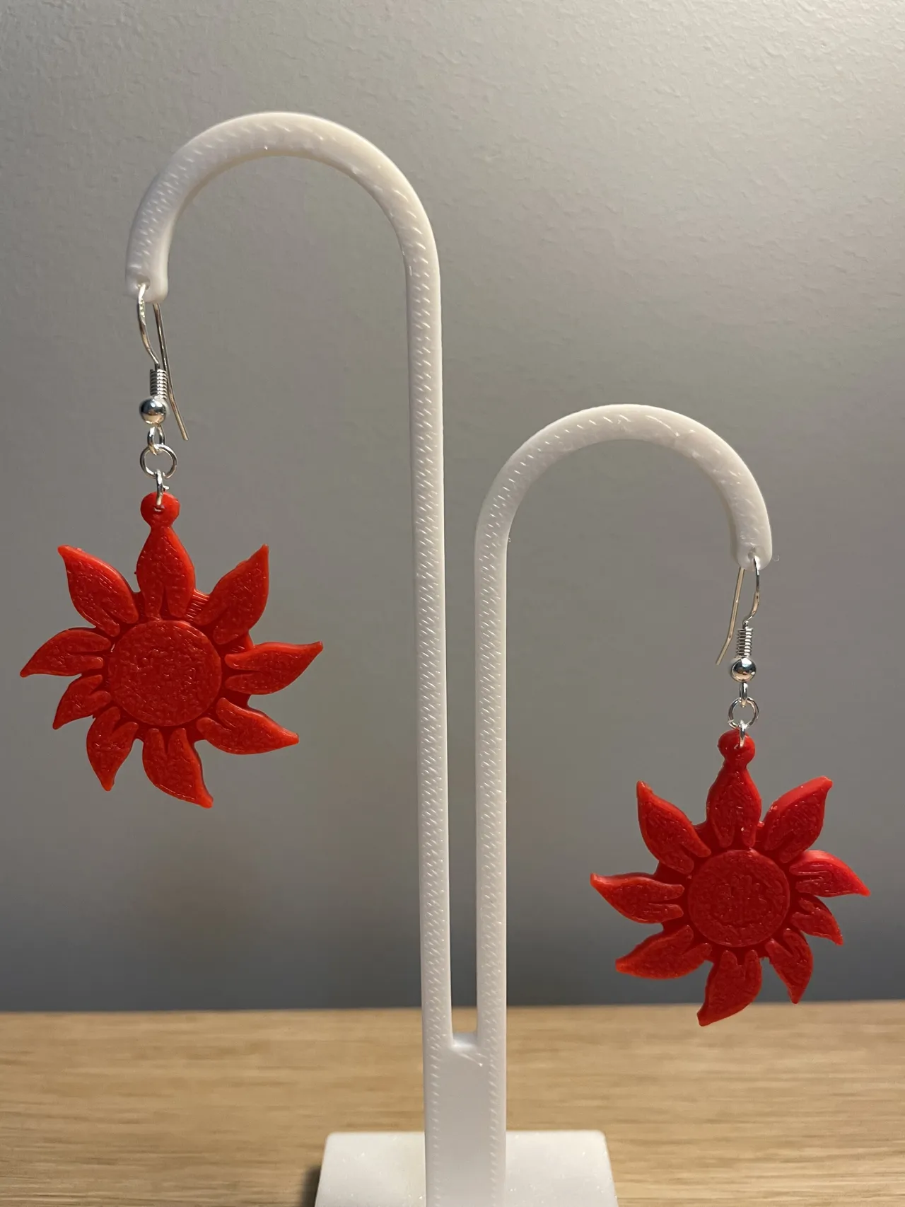 Sun flower earrings view 4