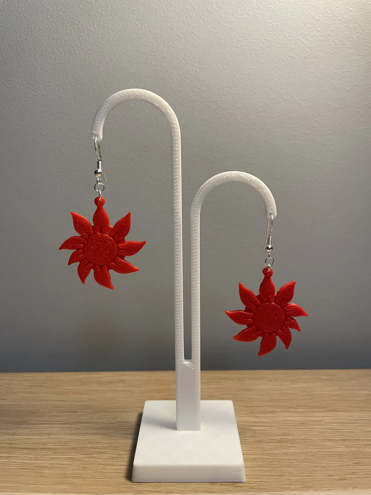 Sun flower earrings view 3