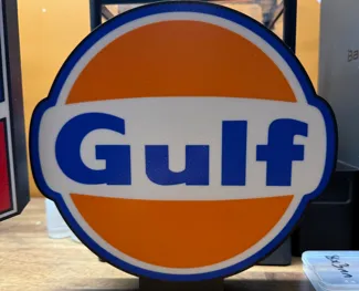 Gulf Logo with Stand and Built In Light Diffuser 