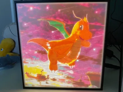 Dragonite Pokemon Litophane