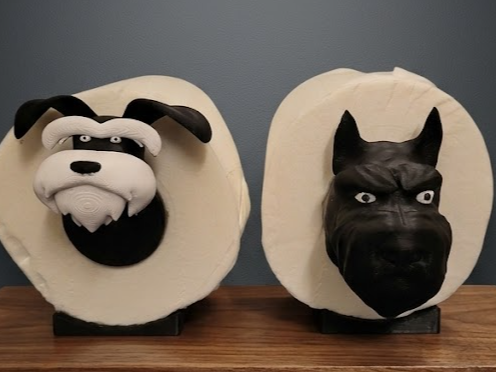Schnauzer Toilet Roll Holder - 39/45mm Spindles