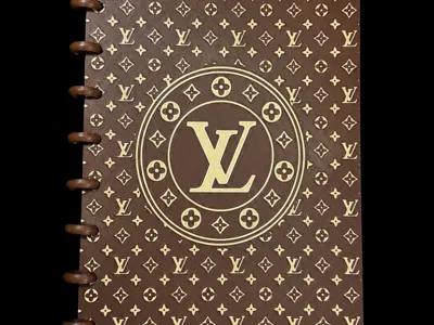 Louis Vuitton luxury inspired A5 notebook cover