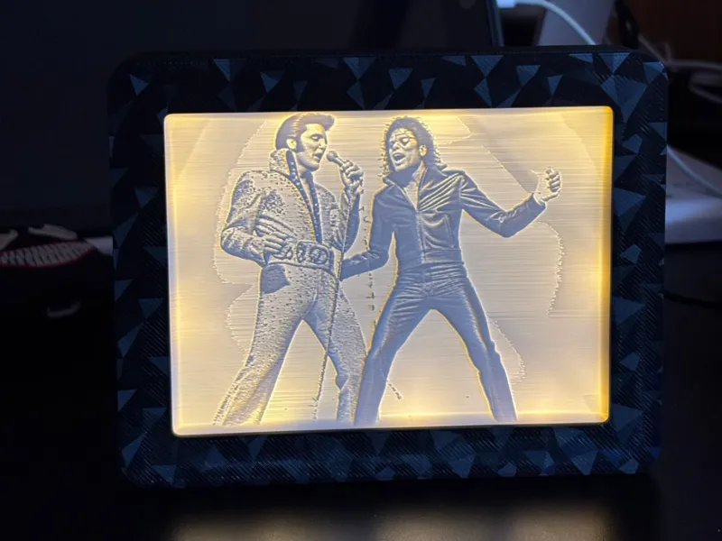 Michael Jackson and Elvis Presley LED Lamp