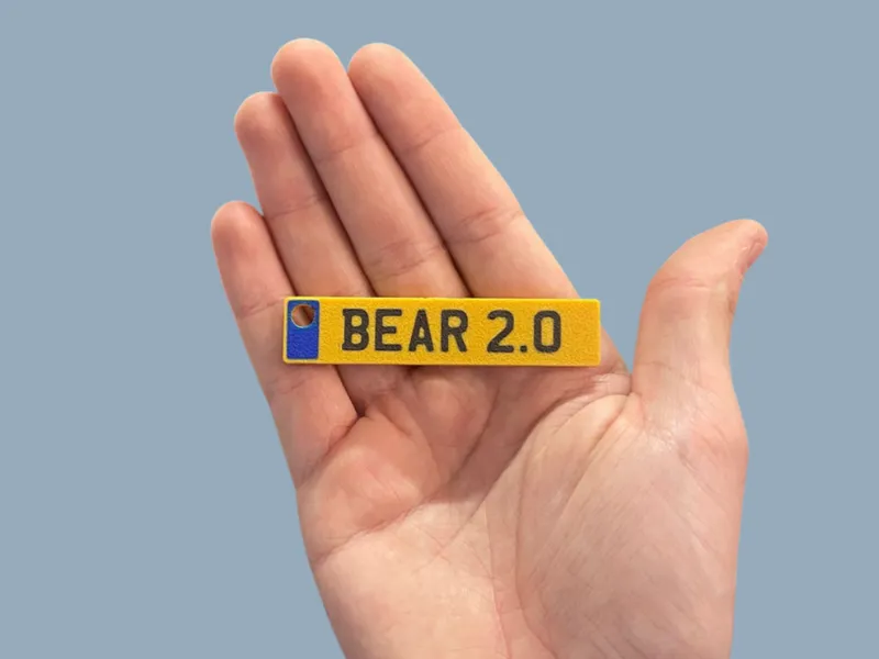 Customisable UK Style License Plate Keychain