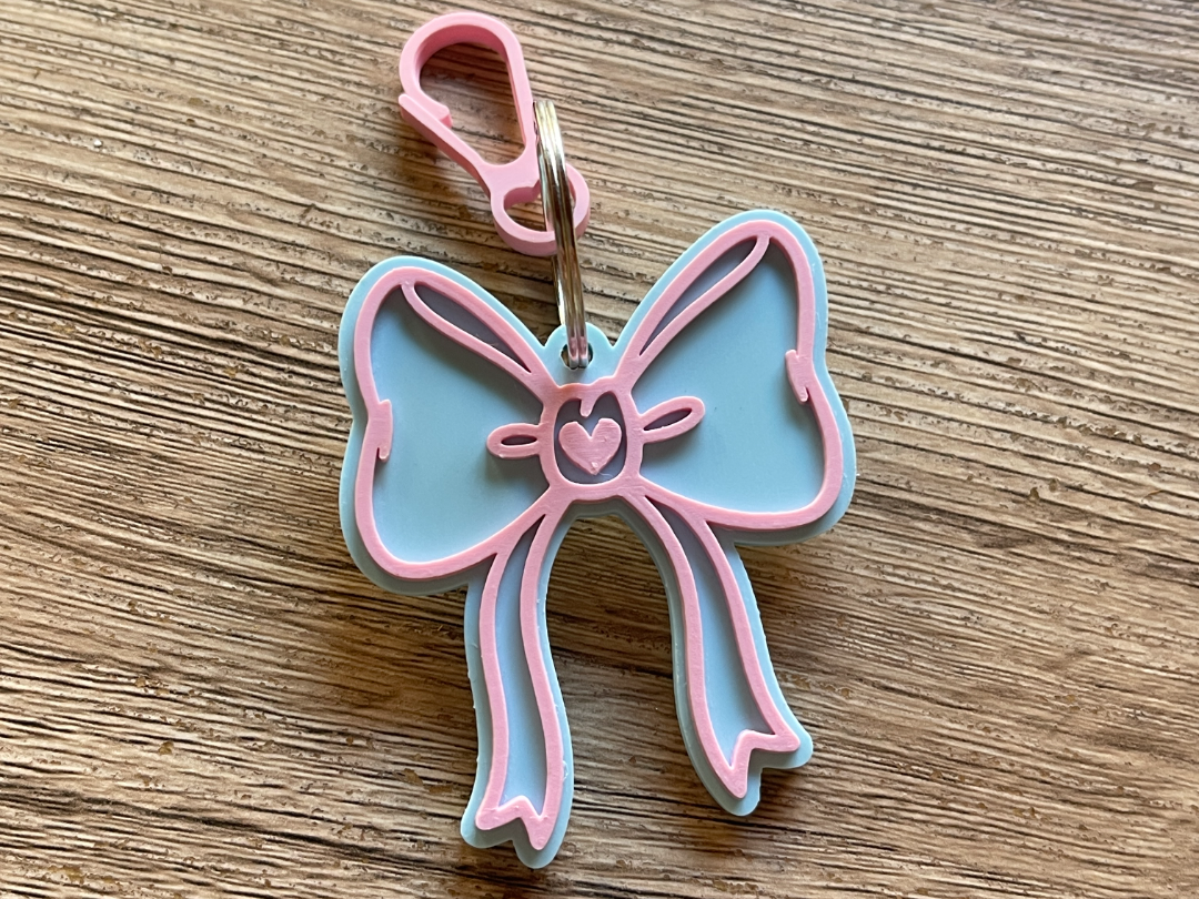 Keychain Bow with Heart