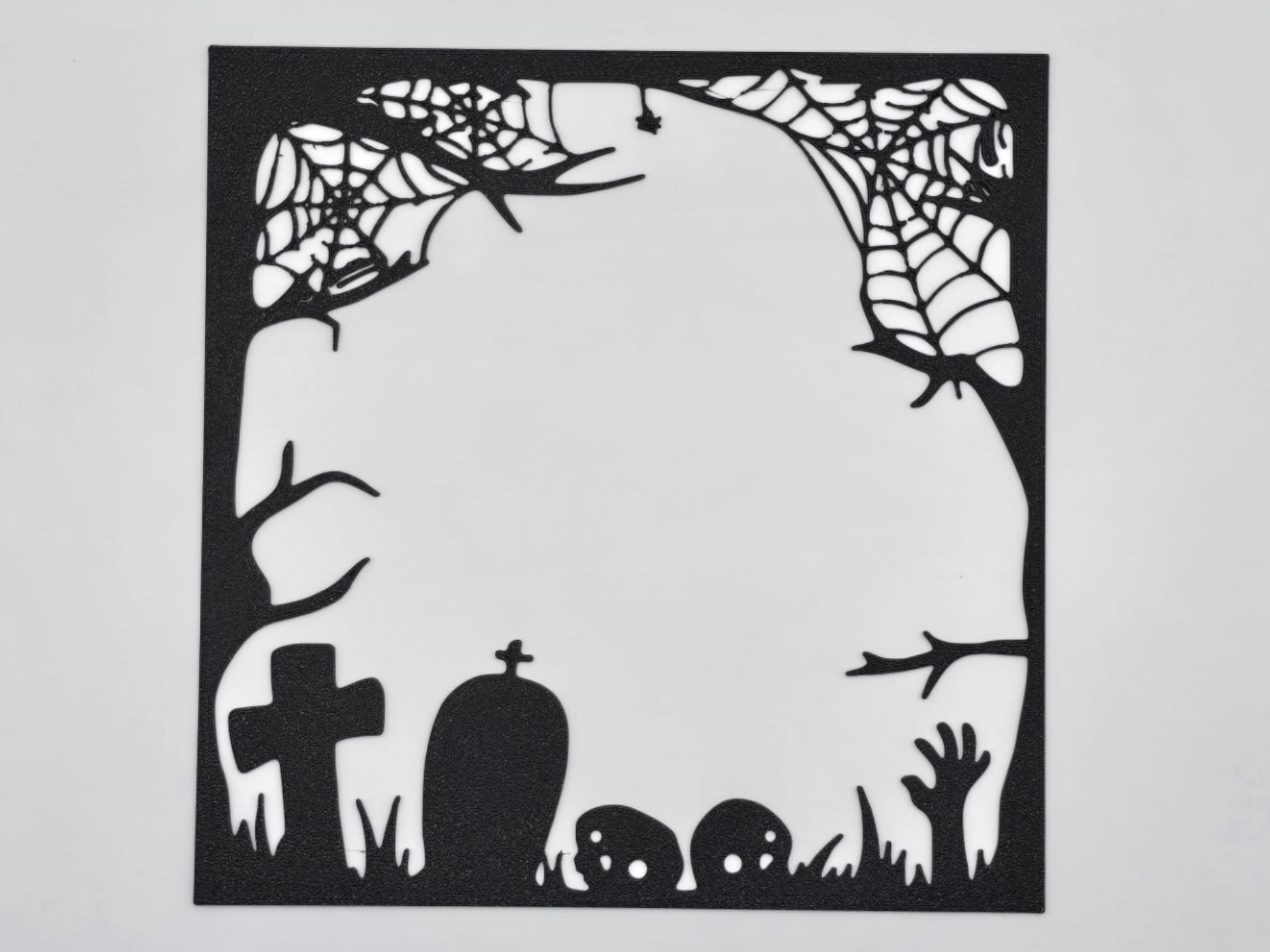 Halloween Graveyard Frame Stencil