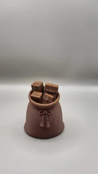 Modelo para impresión 3D: Sinterklaas set japandi stijl - juten zak met kado — vista de referencia 5