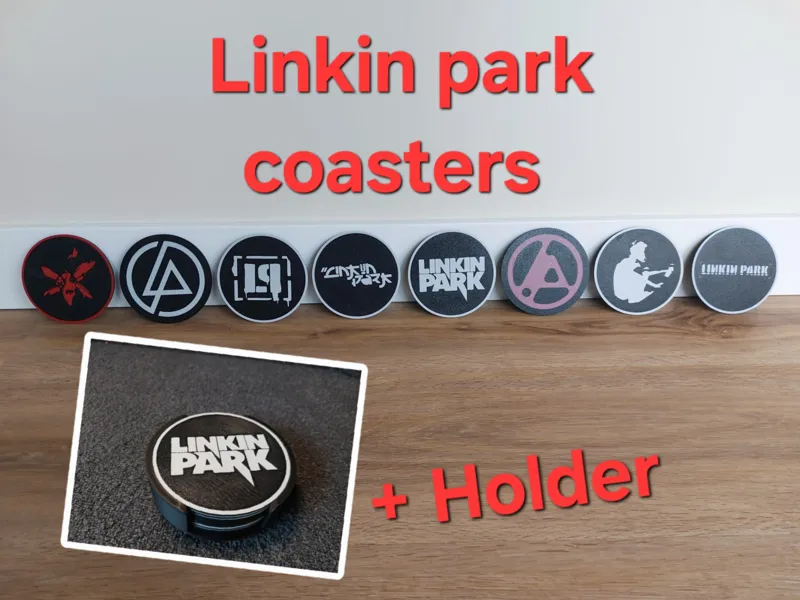 Linkin Park Coasters With Holder