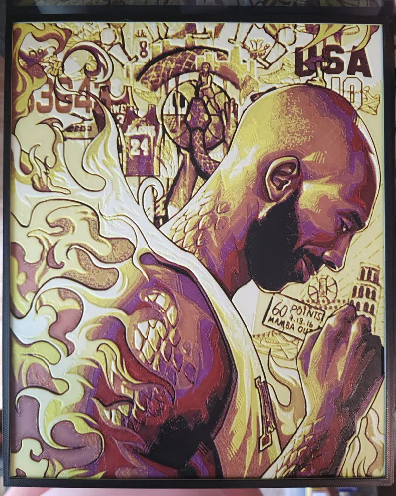 Kobe Bryant ~ Lakers ~ Flames ~ Hueforge 197x240