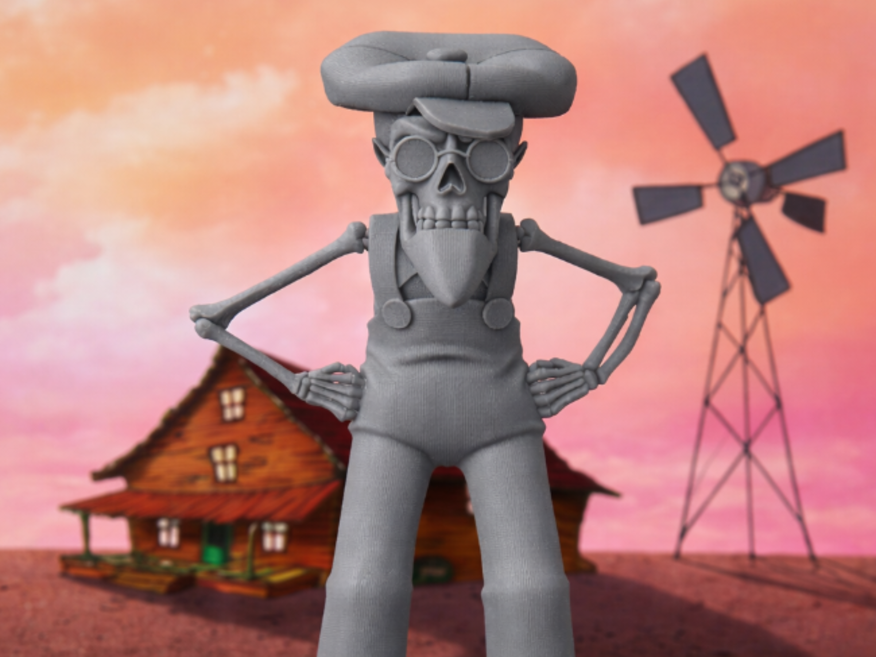 Eustace Skeleton statue