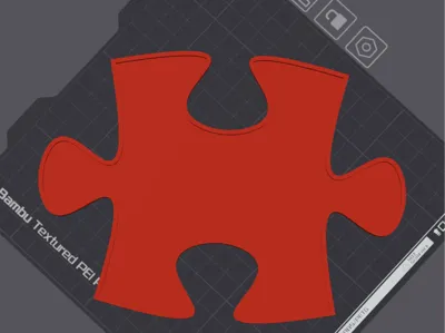 Puzzle-shaped frame
