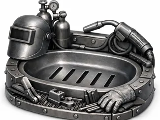 Soap dish for a welder