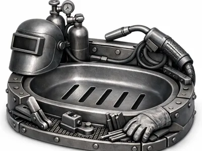 Soap dish for a welder