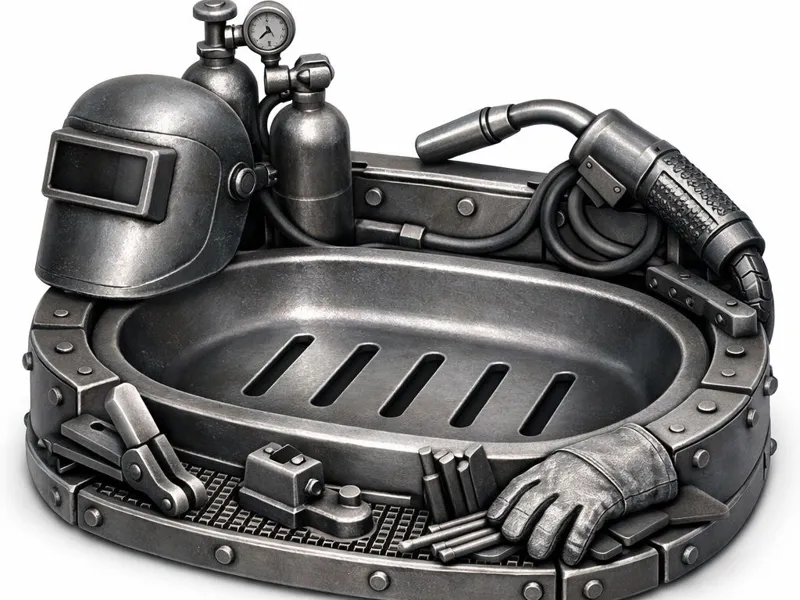 Soap dish for a welder