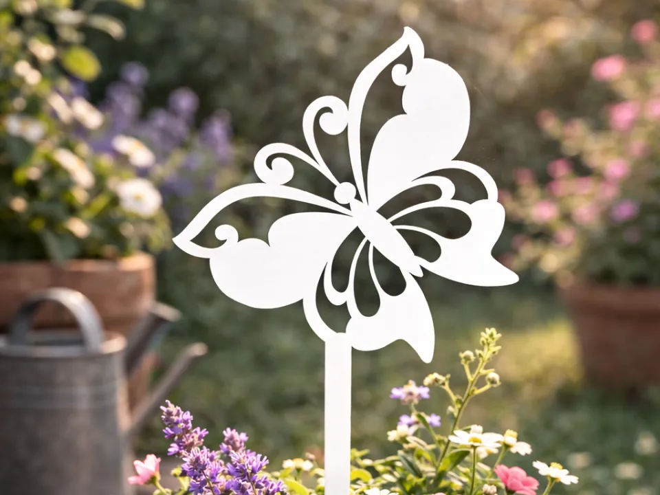 Pique décoratif papillon pour pot de fleurs