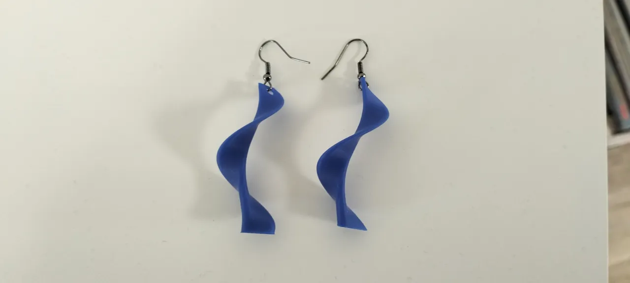 Helical earrings view 3
