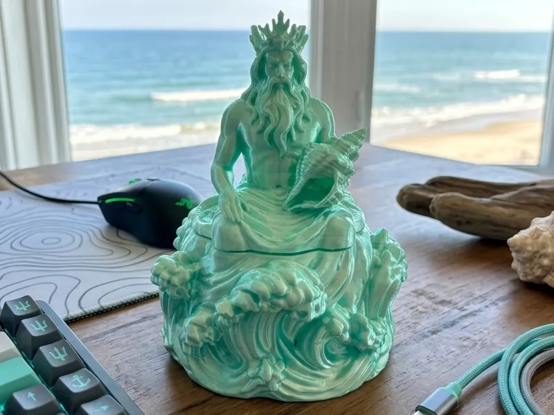 Poseidon Mythical Ocean Storage Container Box Lid