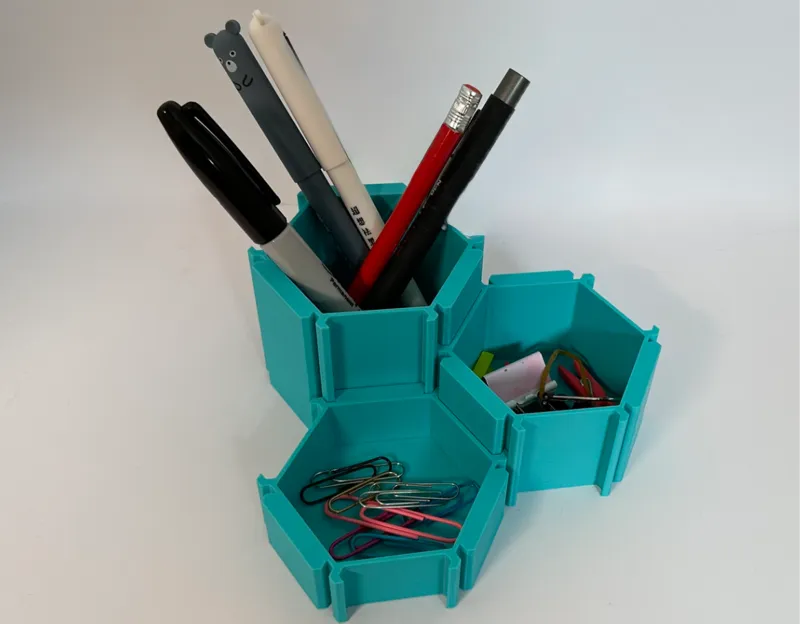 Modular Hexagon Desk Organiser