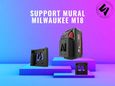 Support mural batterie Milwaukee M18