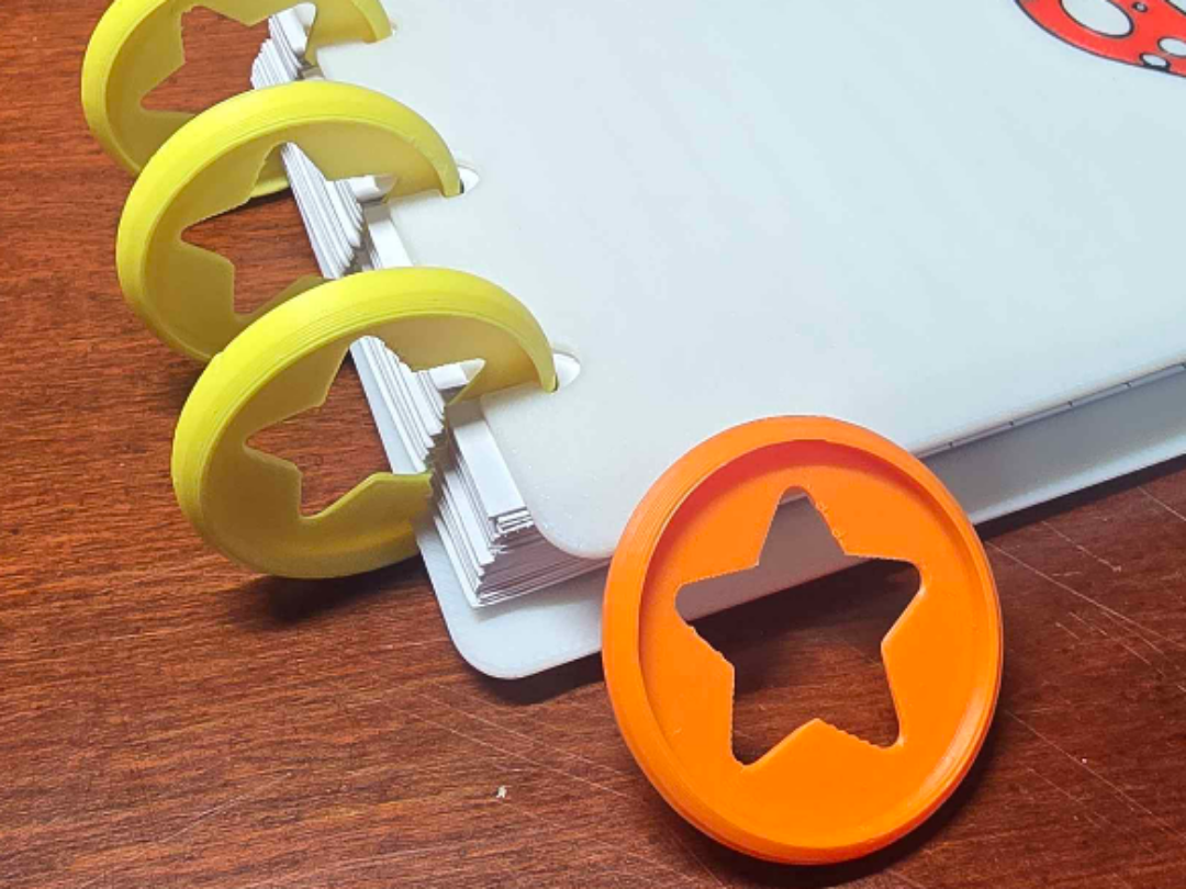 Star Discbound Rings - No assembly - 3D printed Office, in stock in India