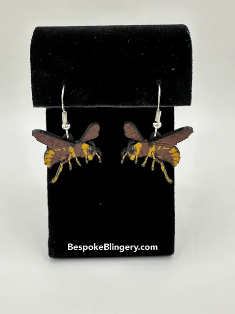 Wasp / Hornet Earrings view 2