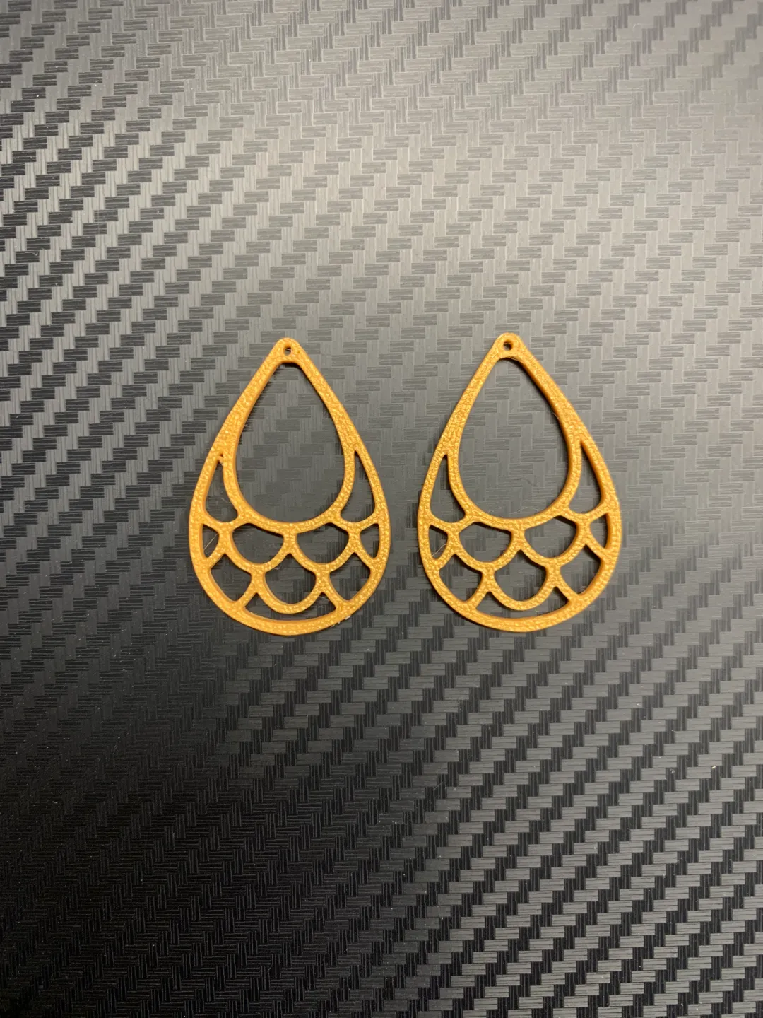 gold earrings view 2