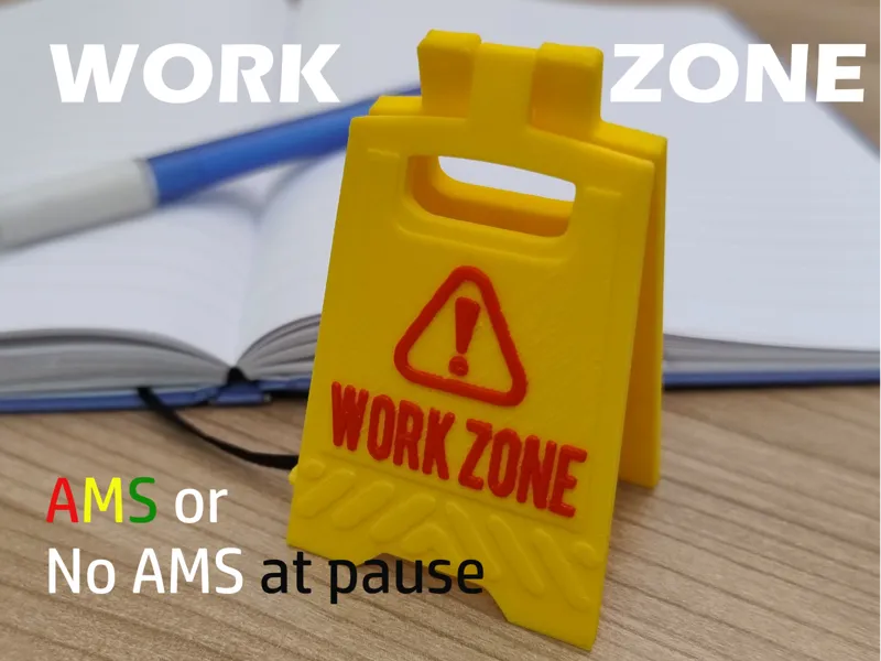 Sign CAUTION - WORK ZONE
