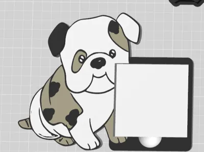 Cute Bulldog Puppy Post-it Note Holder