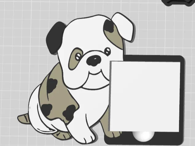 Cute Bulldog Puppy Post-it Note Holder