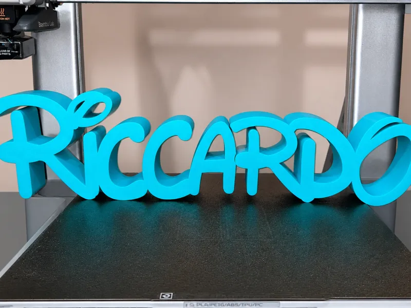 Scritta Riccardo Font Disney