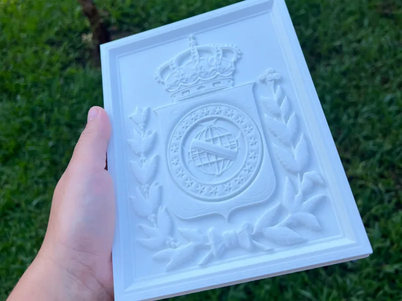 Quadro Brasão Imperial Brasil Relevo / Decorativo