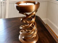 Twisted Tea Light Holder, Double Twist