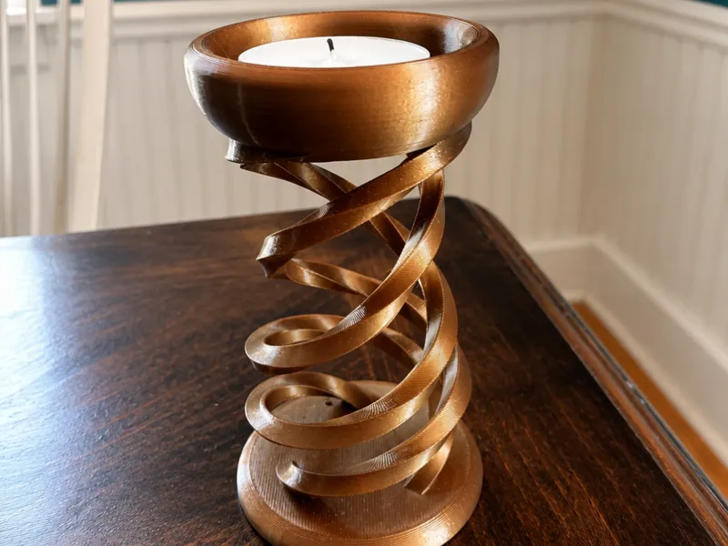 Twisted Tea Light Ribbon Spiral Light Holder