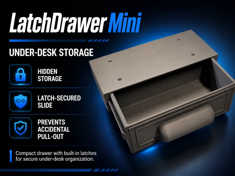 LatchDrawer Mini - underdesk drawer