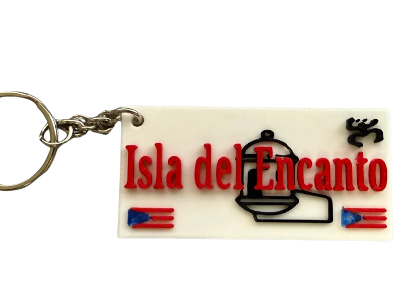 Puerto Rico Keychain Plate