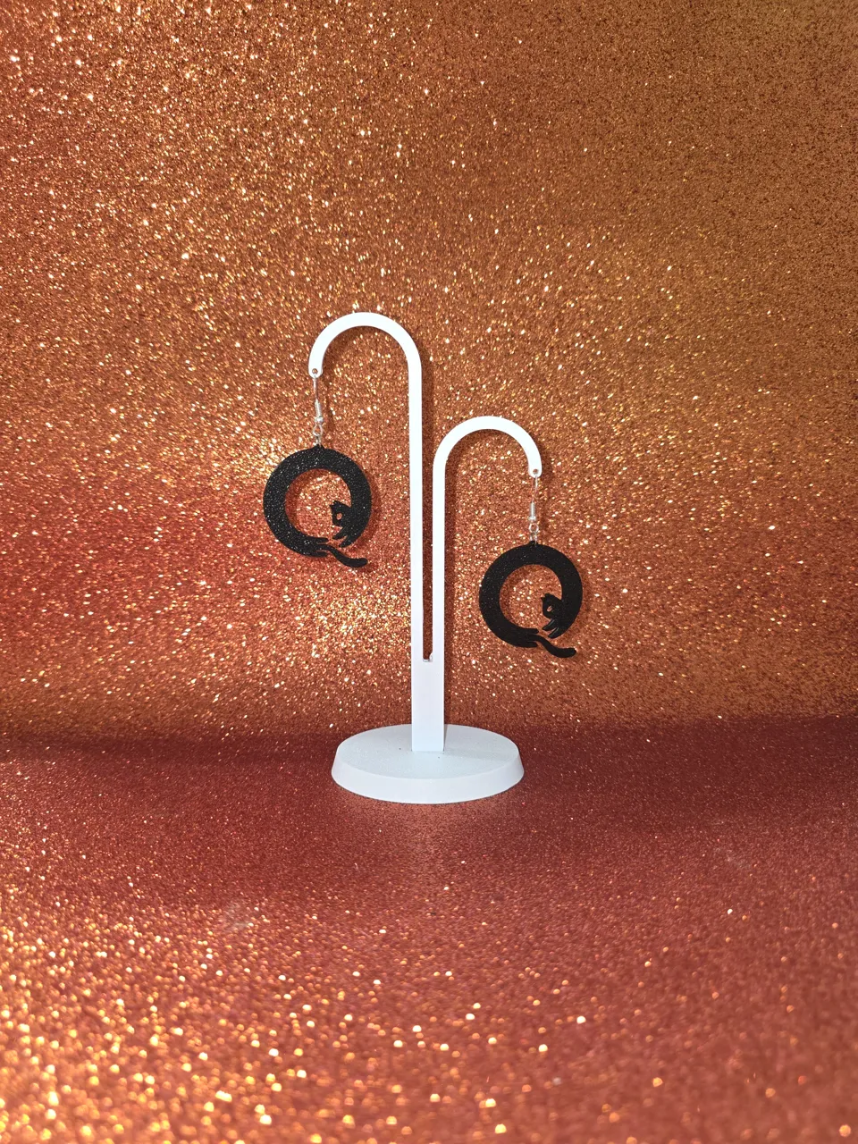 Q cat earrings view 3