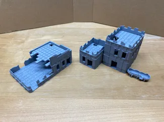 10mm Destructible Modular SciFi Buildings Sample