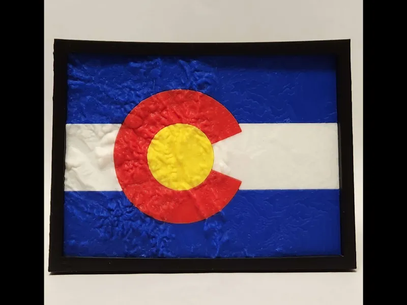 Topographical Colorado State Flag Puzzle