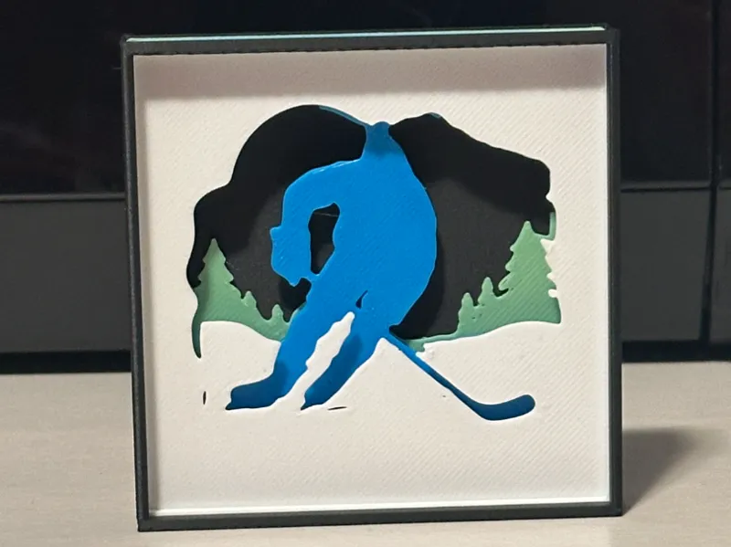 Pond Hockey Shadow Box