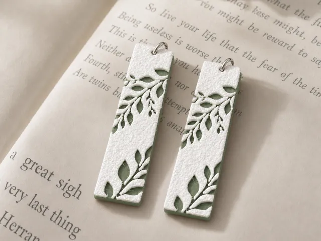 Misty Leaf Silhouette Earrings