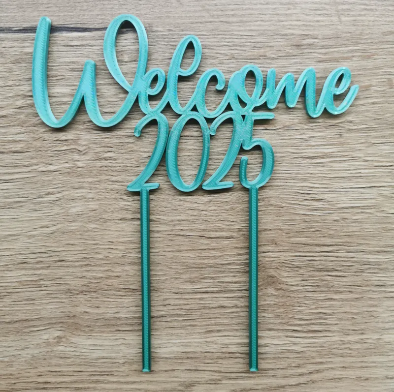 Welcome 2025 cake topper